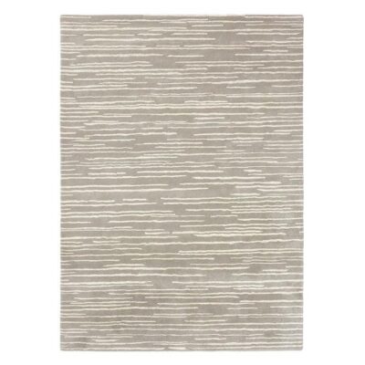 Florence Broadhurst Slub Hand Tufted Designer Wool Rug, 350x250cm, Mist