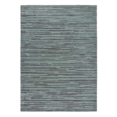 Florence Broadhurst Slub Hand Tufted Designer Wool Rug, 350x250cm, Charcoal