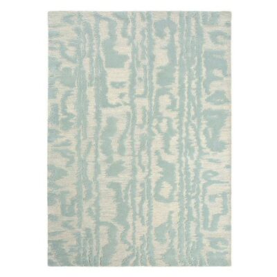 Florence Broadhurst Waterwave Stripe Hand Tufted Designer Wool Rug, 280x200cm, Pearl