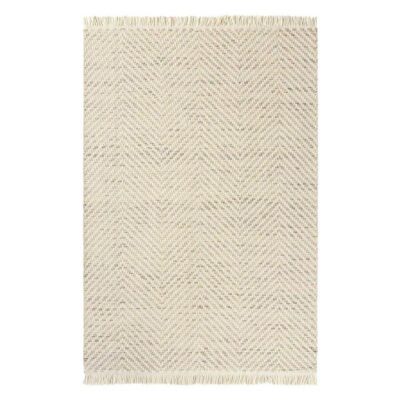 Brink & Campman Atelier Twill Handwoven Designer Wool Rug, 350x250cm, Beige