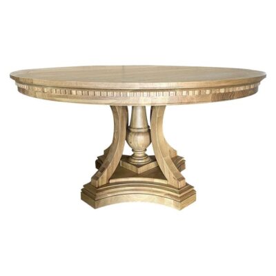 St. James Oak Timber Round Pedestal Dining Table, 150cm, Natural Oak