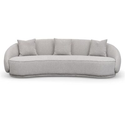 Donski Boucle Fabric Sofa, 4 Seater, Ash Grey