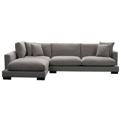 Charlton Fabric Corner Sofa, 3 Seater with LHF Chaise, Light Grey