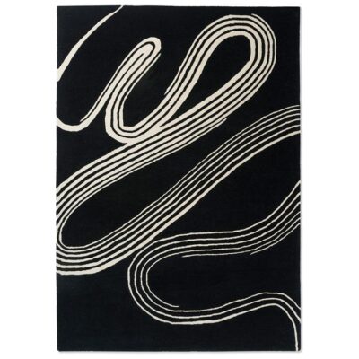 Brink & Campman Decor Flow Hand Tufted Designer Wool Rug, 280x200cm, Caviar