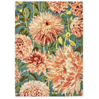 Harlequin Dahlia Hand Tufted Designer Wool Rug, 280x200cm, Coral / Wilderness