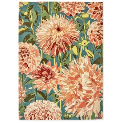 Harlequin Dahlia Hand Tufted Designer Wool Rug, 350x250cm, Coral / Wilderness