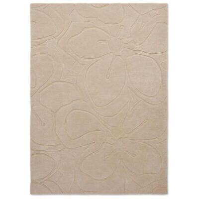 Ted Baker Romantic Magnolia Hand Tufted Designer Wool Rug, 280x200cm, Cream