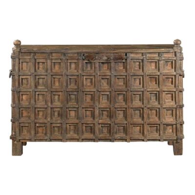 Paar Hand Carved Reclaimed Timber Console Table, 154cm