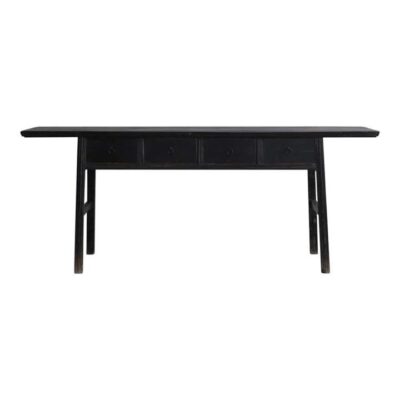 Sang Mo 130 Year Antique Elm Timber Oriental Console Table, 209cm