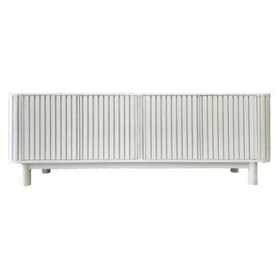 Vince Timber 4 Door TV Unit, 183cm, Chalk