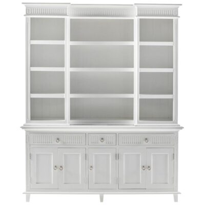 Skansen Mahogany Timber 5 Door 3 Drawer Hutch Cabinet