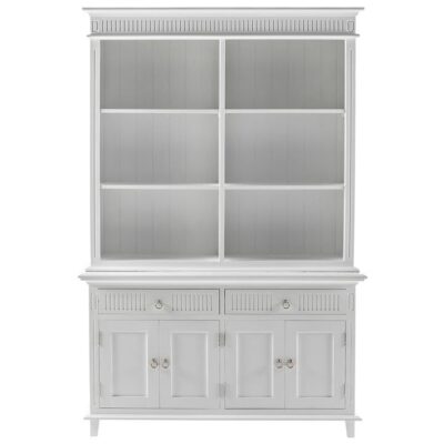 Skansen Mahogany Timber 4 Door 2 Drawer Hutch Cabinet