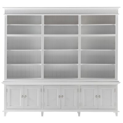 Skansen Mahogany Timber Triple Bay Bookcase