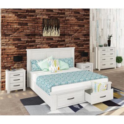 Lakeland Mountain Ash Timber 4 Piece Bedroom Suite with Tallboy, King