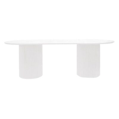 Arlo Wooden Oval Dining Table, 240cm, White