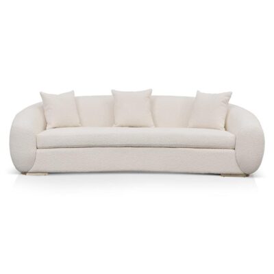 Tonnby Boucle Fabirc Sofa, 3 Seater, Ivory
