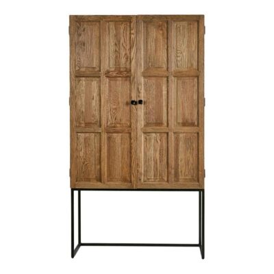 Sierra Oak Timber & Iron Storage Cabinet