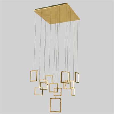 Dahli Metal LED Cluster Pendant Light, 13 Light, 3000K, Gold