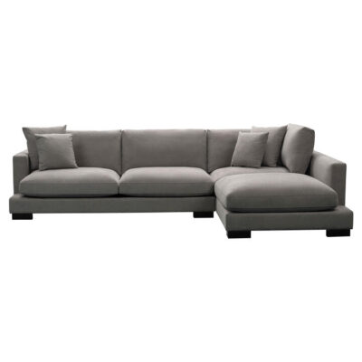 Charlton Fabric Corner Sofa, 3 Seater with RHF Chaise, Light Grey