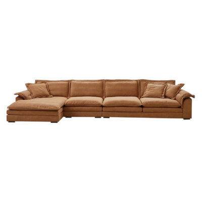 Belvoir Fabric Modular Corner Sofa, 4 Seater with LHF Chaise, Camel