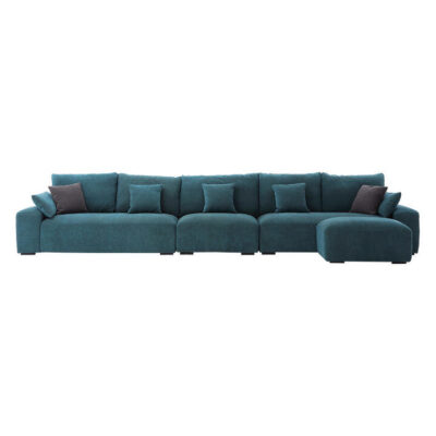 Jadore Fabric Modular Sofa, 6 Seater with Ottoman