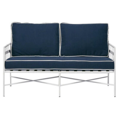 Sheffield Iron Outdoor Lounge, 2 Seater, White