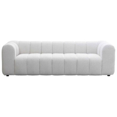 Clarence Fabric Sofa, 2.5 Seater, White