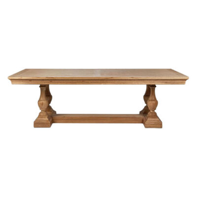 Willowgrove Oak Timber Pedestal Dining Table, 240cm, Natural