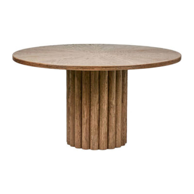 Sass Oak Timber Round Dining Table, 140cm