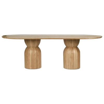 Olivis Timber Oval Dining Table, 240cm, Natural