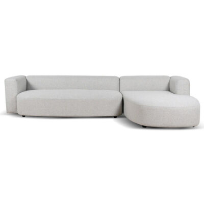 Alvera Fabric Corner Sofa, 3 Seater with RHF Chaise, Sand