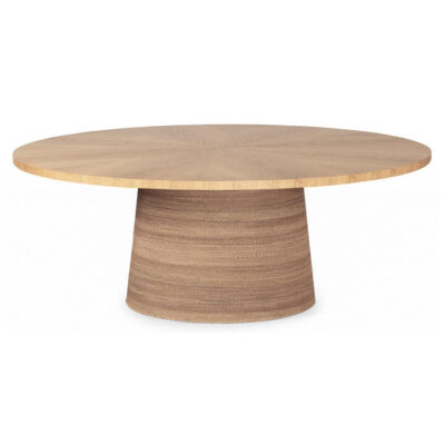 Oakmere Rope Base Timber Round Pedestal Dining Table, 180cm