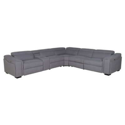 Paramount Fabric Modular Corner Sofa with Recliners, 5 Seater, Grey