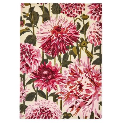 Harlequin Dahlia Hand Tufted Designer Wool Rug, 350x250cm, Fuchsia / Palm