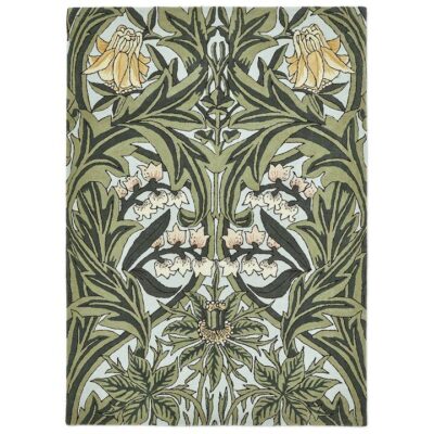Morris & Co Bluebell Hand Tufted Designer Wool Rug, 350x250cm, Gold