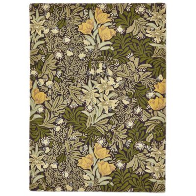 Morris & Co Bower Hand Tufted Designer Wool Rug, 350x250cm, Twining Vine Green