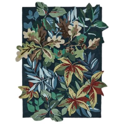 Sanderson Robin's Wood Hand Tufted Designer Wool Rug, 350x250cm, Forest Green