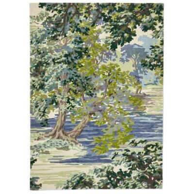 Sanderson Ancient Canopy Hand Tufted Designer Wool Rug, 280x200cm, Forest Green