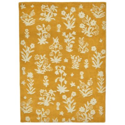 Sanderson Woodland Glade Hand Tufted Designer Wool Rug, 350x250cm, Gold