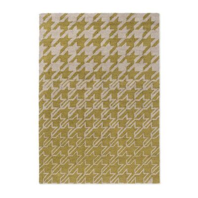 Ted Baker Houndstooth Indoor / Outdoor Designer Rug, 350x250cm, Mustard