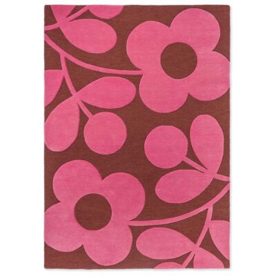 Orla Kiely Sprig Stem Hand Tufted Designer Wool Rug, 280x200cm, Paprika
