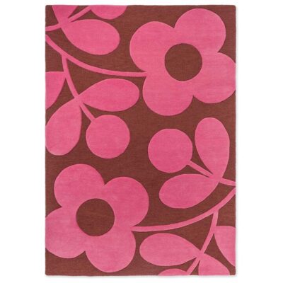 Orla Kiely Sprig Stem Hand Tufted Designer Wool Rug, 350x250cm, Paprika
