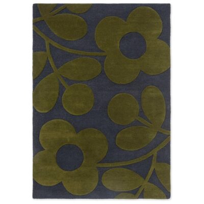 Orla Kiely Sprig Stem Hand Tufted Designer Wool Rug, 350x250cm, Marine