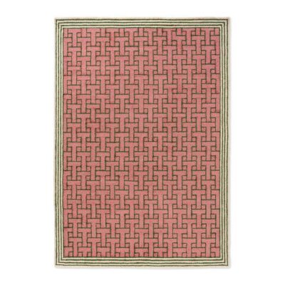 Ted Baker T Monogram Indoor / Outdoor Designer Rug, 350x250cm, Dusted Pink