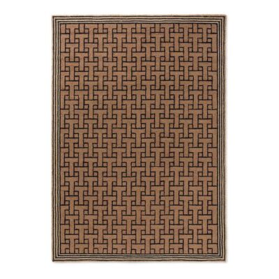 Ted Baker T Monogram Indoor / Outdoor Designer Rug, 350x250cm, Light Brown