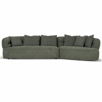 Vose Fabirc Modular Corner Sofa, 2.5 Seater with RHF Chaise, Dark Green