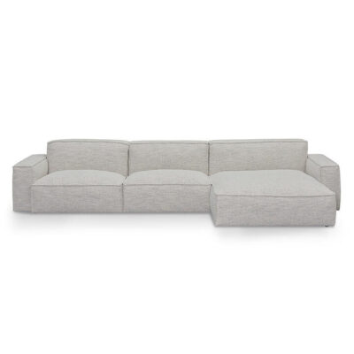 Vilmar Fabric Modular Corner Sofa, 2 Seater with RHF Chaise, Fog Grey