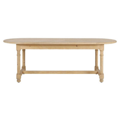 Elodie Finland Pine Timber Oval Dining Table, 220cm