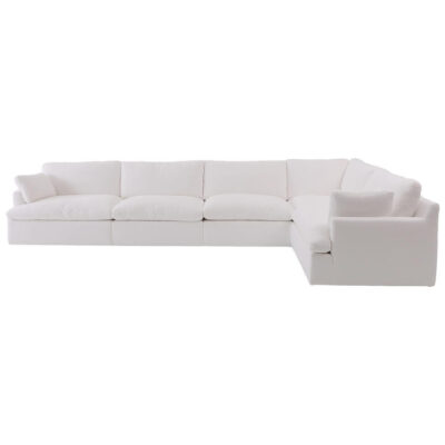 Everleigh Fabric Modular Corner Sofa, 6 Seater, Off White