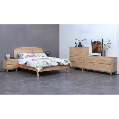 Maeve 5 Piece Tasmanian Oak Bedroom Suite, King